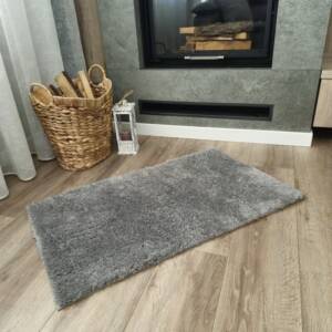 Килимок для підлоги туалетних та ванних кімнат з поліестеру AmbienceTM Dariana 60*100 темно-сірий