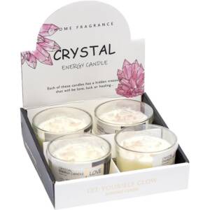 Свеча ароматическая KF601 "Crystal Energy Candle" в стекляном стакане D8*6см