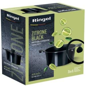 pot RINGEL Zitrone Black Каструля 20x9.5 см (2,5л) з кришкою