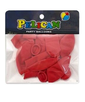 Латексні кульки 10"(25cm) пастель #015 червоний, Pelican 10шт