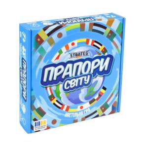 Настільна гра Прапори світу Strateg навчальна українською мовою (648)