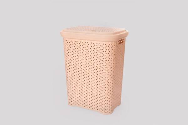 Кошик для білизни з кришкою 35л бежевийК1-406