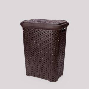Кошик для білизни з кришкою 35л коричневийК1-534
