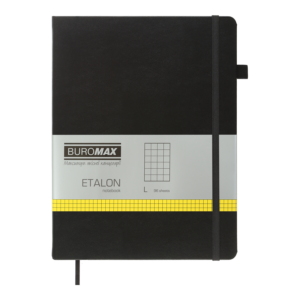 Книга записна ETALON 190*250, 96 арк., клітинка, обкл. штучна,чорний