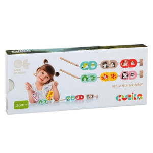 Силянки "Моя сімя"/Wooden lacing toy set  "Me and mommy"