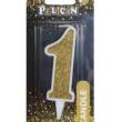 Свічка для торта цифра "1" ЗОЛОТО  7см, TM Pelican  (1/12)