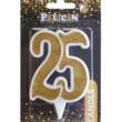Свічка ювілейна "25" золото 7см, Pelican