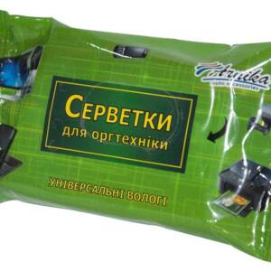 Серветки вологі для оргтехніки універсальні, 15шт.