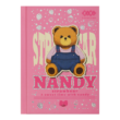 /Блокнот BEAR TOY, А6, 64 арк., клітинка, тв. обл., мат. ламін.+лак, ,рожевий, KIDS Line