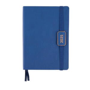 Діловий записник А5 дата Leo Planner "Dignity" м'який, 368 стор., синій