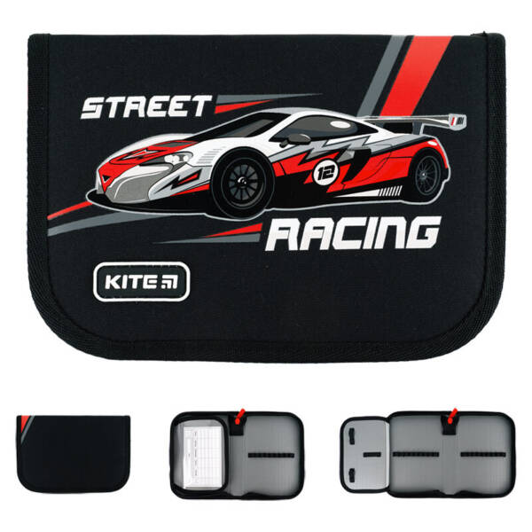 Пенал Kite 1 від., 1 відв., без наповнення 621 Racing
