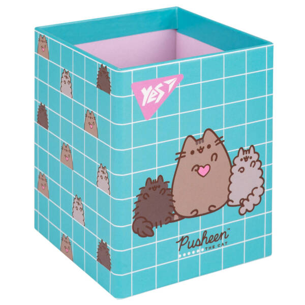 Стакан для письмового приладдя Yes "Pusheen", картон