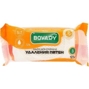 BOVARY Мило господарське тверде біле 72% 125г "Для прання та видалення плям" (60)
