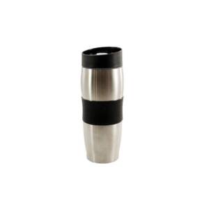 SL-069-BLACK    Термос  380 мл  з нерж. сталі  СРІБЛЯСТИЙ  з пластик. кришкою  ЧОРНОЮ (кольорова коробка) 9617000000