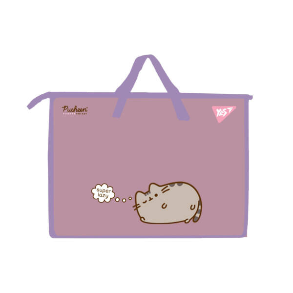 Папка-портфель Yes А3 "Pusheen" з тканинними ручками