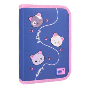 Пенал твердий YES одинарний з двома клапанами HP-04 Meow-Meow