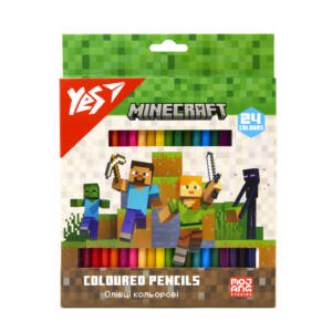 Олівці кольорові Yes 24 кол. "Minecraft"