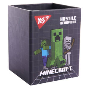 Стакан для письмового приладдя Yes "Minecraft", картон, сірий