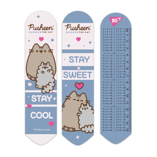 Закладка 2D Yes "Pusheen", рожево-блакитний