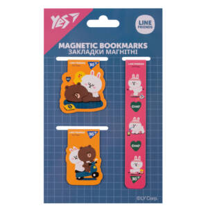 Закладки магнітні Yes "Line Friends", 3 шт