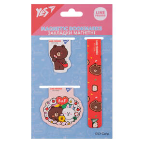 Закладки магнітні Yes "Line Friends", 3 шт