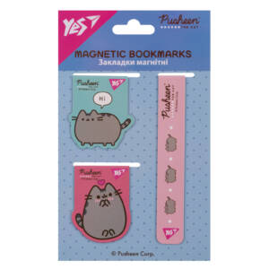 Закладки магнітні Yes "Pusheen", 3 шт