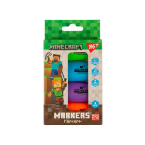 Маркер текстовий Yes "Minecraft" в наборі, 4 шт.