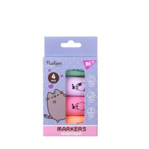 Маркер текстовий Yes "Pusheen" в наборі, 4 шт.