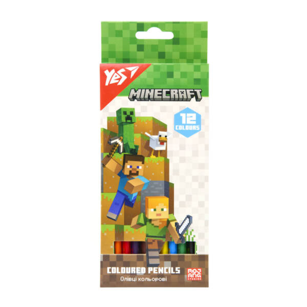 Олівці кольорові Yes 12 кол. "Minecraft"