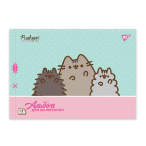 Зошит для малювання YES А4 12арк/100 скоба, з перфорацією (Pusheen)
