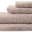 Bath text SOHO Рушник 70*140 бавовна 100% Leaves Cream