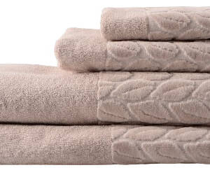 Bath text SOHO Рушник 70*140 бавовна 100% Leaves Cream