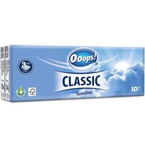 Серветки Ooops! Classic Sensitive 3-ох шар.10*10 Класік ніжні