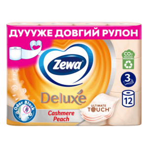 Zewa Deluxе туалетний папір 3-х ш 12шт Персик