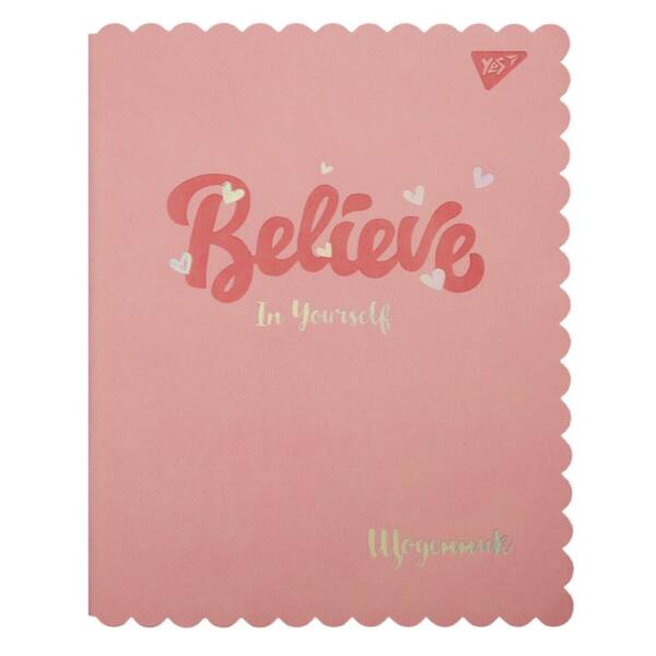 Щоденник шкільний YES PU інтегральний Believe, A5, 40 аркушів