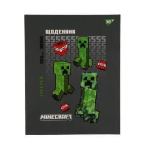 Щоденник шкільний YES твердий Minecraft Creeper, A5, 40 аркушів
