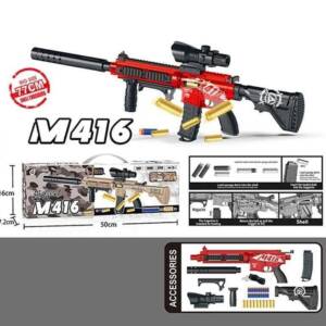 Автомат 323 C (42) механічний принцип роботи, 20 м’яких патронів, 10 гільз, приціл, в коробці