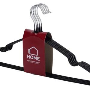 Вішалка IDEA HOME д/од. мет. в силіконі 40,5*21 см (8 шт) Чорний