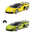 Машинка на радіокеруванні "Lamborghini" на батарейках оливкова/жовта 1;24 (25,2x12x10 см)/Kool Speed