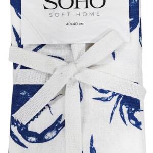 Кухонний текстиль SOHO Наб. руш. 40*40см бавовна 100% Crab 4 шт.
