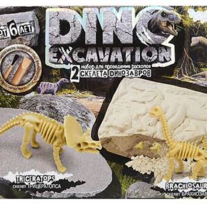 гр Набір для проведення розкопок "Dino Excavation" DEX-01-04,05,06 динозаври укр. (6) "Danko toys", 3 види