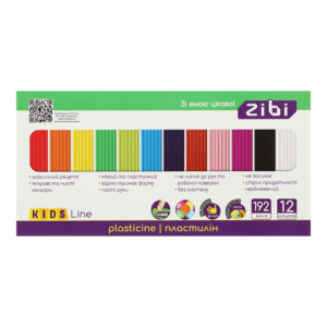 Пластилін 12 кольорів, 192г, KIDS Line