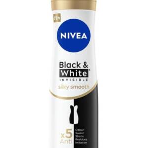 СПРЕЙ Д/ЖІНОК ДЕО ЧОРНЕ ТА БІЛЕ НЕВИДИМИЙ ГЛАДКИЙ ШОВК NIVEA 150МЛ (12), ШТ
