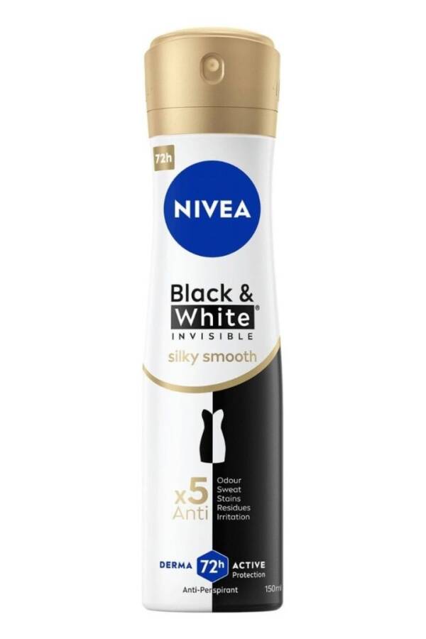 СПРЕЙ Д/ЖІНОК ДЕО ЧОРНЕ ТА БІЛЕ НЕВИДИМИЙ ГЛАДКИЙ ШОВК NIVEA 150МЛ (12), ШТ