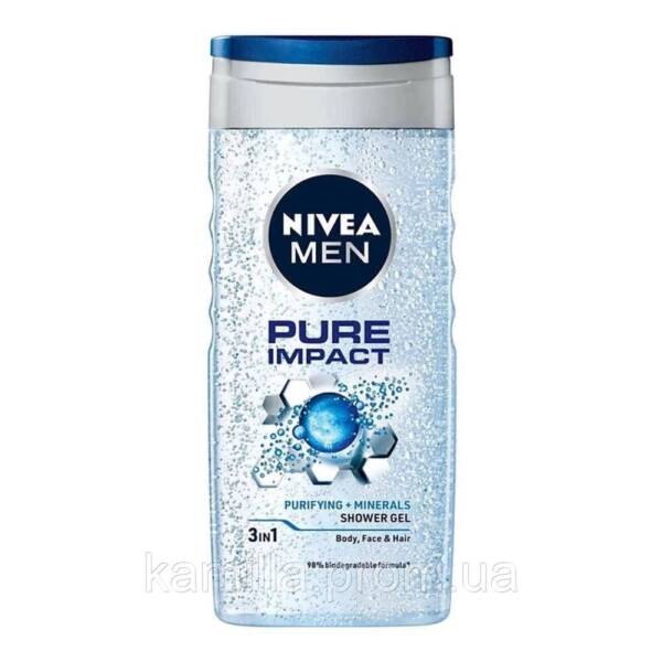 ГЕЛЬ ДЛЯ ДУШУ ЧОЛОВІЧИЙ ЗАРЯД ЧИСТОТИ NIVEA 250 МЛ.