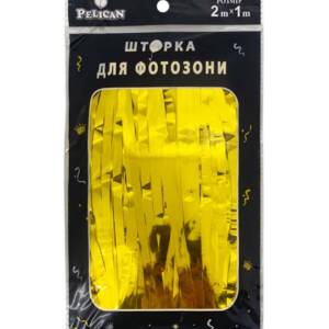 Шторка  для фотозони  1m*2m "Глянцева фольга"  #101  золото  10/300