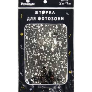 Шторка для  фотозони  1m*2m  "Зіркове небо"  #160  чорний  10/250