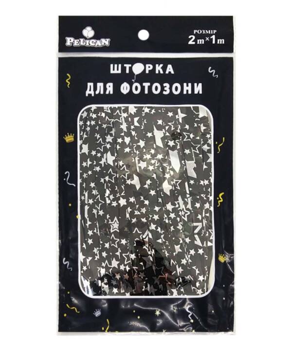 Шторка для  фотозони  1m*2m  "Зіркове небо"  #160  чорний  10/250