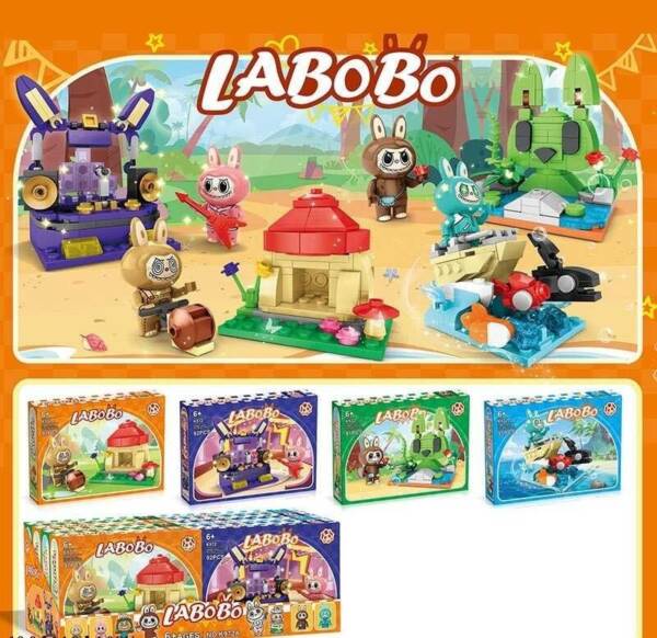 КОНСТРУКТОР LABUBU K972A 8ШТ В БЛОЦІ (90+ДЕТ)