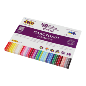 Пластилін CLASSIC 40 кольорів, 800 г, KIDS Line